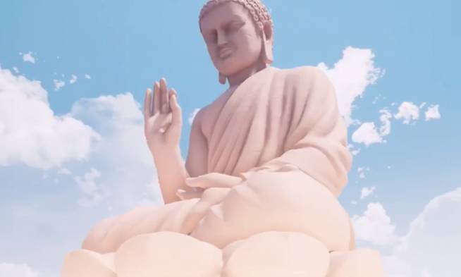 Description: Artists impression of the planned Buddha statue