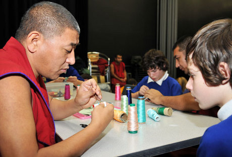 Description: Buddhist monks at Redcar
 Community College - Image 11