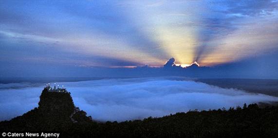 Description: The amazing monastery is nearly 5,000 feet up in the air on top of an extinct volcano