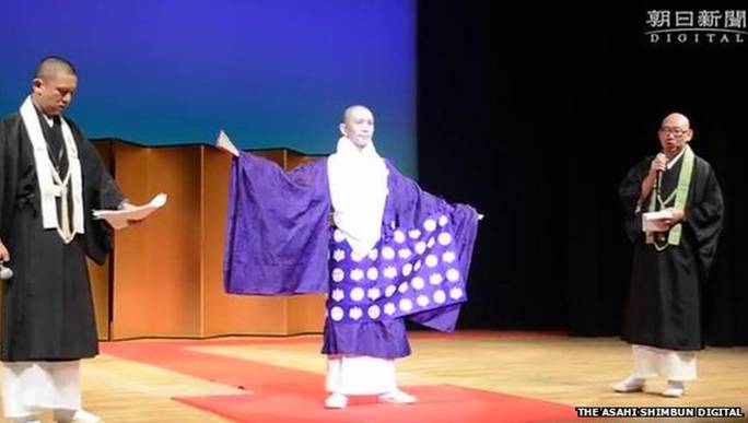 A monk in the fashion show