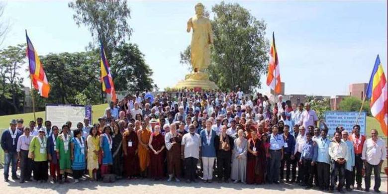 Guests and delegates at the Conference on Social Engagement and Liberation in October 2016, Nagpur, India. From INEB Facebook