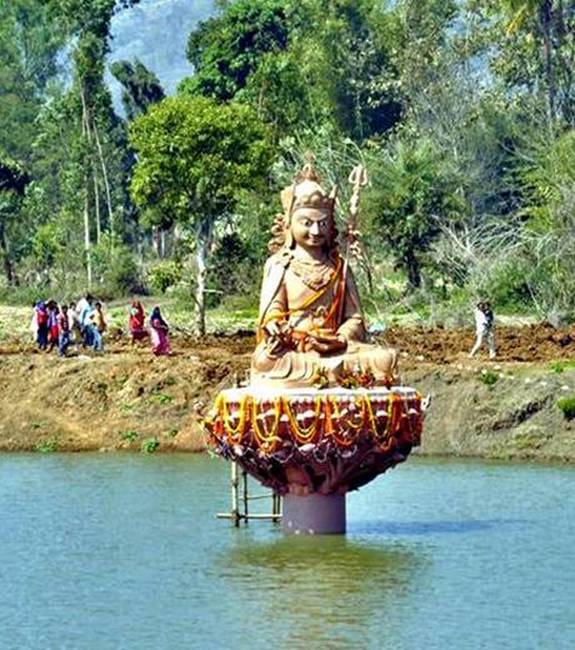 The 19-foot-high statue of Guru Padmasambhava in Jirang.