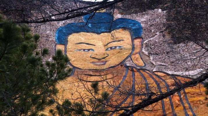 Close up of the image of Shakyamuni Buddha. From baikal-buro.ru