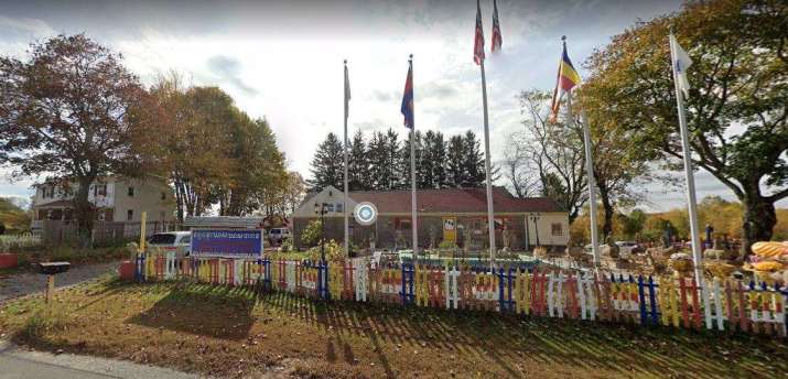 Description: A Google Street View of Dhamagosnaram Buddhist Temple in Cranston, Rhode Island. From google.com