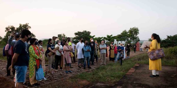 Description: Full moon meditation at Bavikonda marks special occasion in Vizag