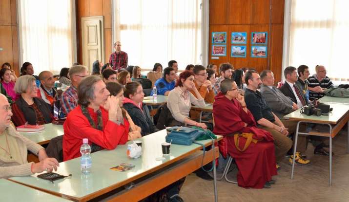 Seminar on the Buddhist culture of the Himalayan region at Sofia University. Image courtesy of the author