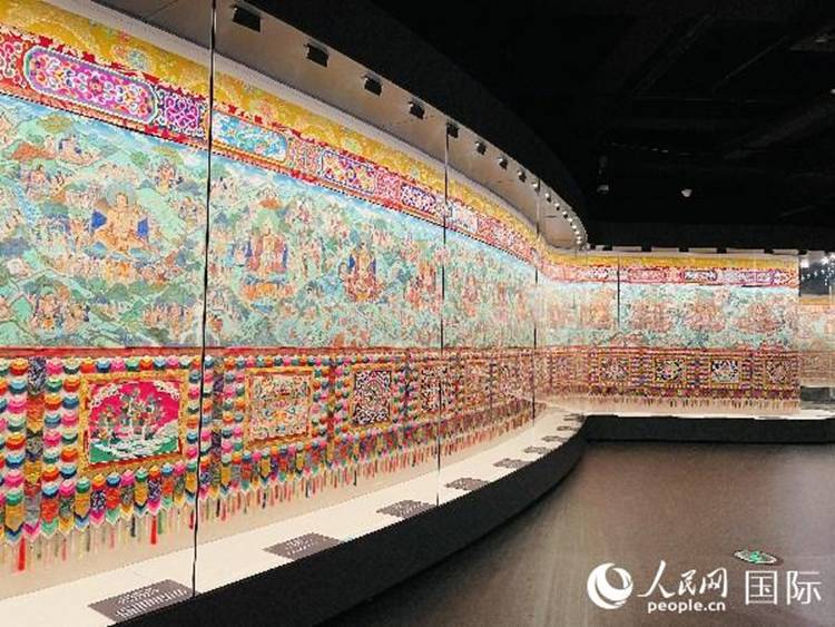A glimpse of worlds longest thangka painting