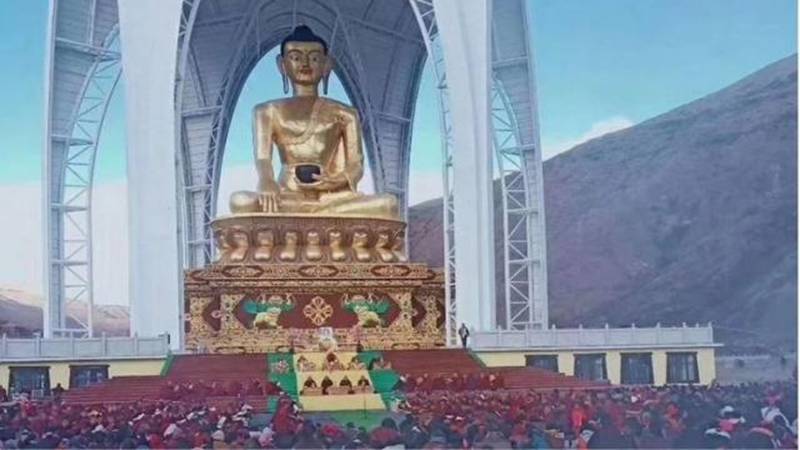 The Buddha statue before the destruction. Source: Central Tibetan Administration.
