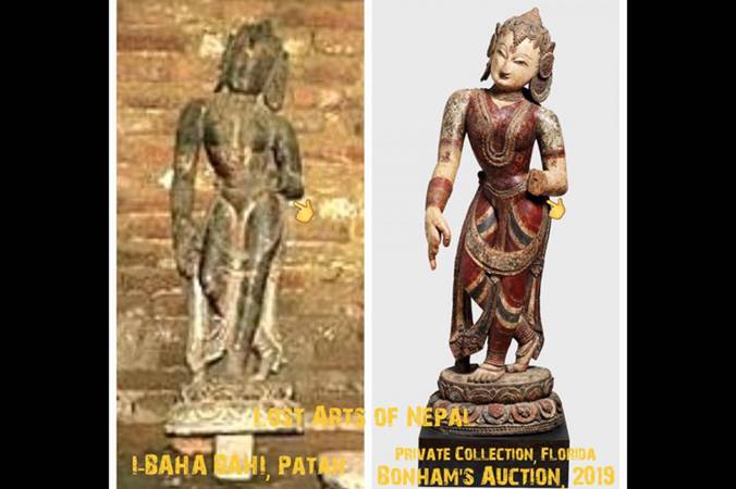 15th-century idol of Nrityadevi located in Florida