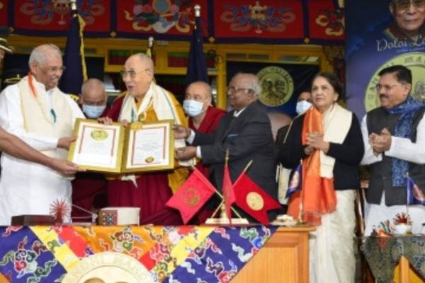 Dalai Lama conferred Gandhi Mandela Award