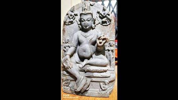 The Jambhala statue recovered in Nalanda
